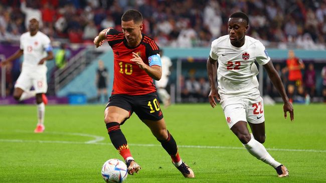 Kapten Belgia Eden Hazard mengkritik aksi tutup mulut timnas Jerman jelang kickoff melawan Jepang di Piala Dunia 2022, Rabu (23/11) malam WIB.