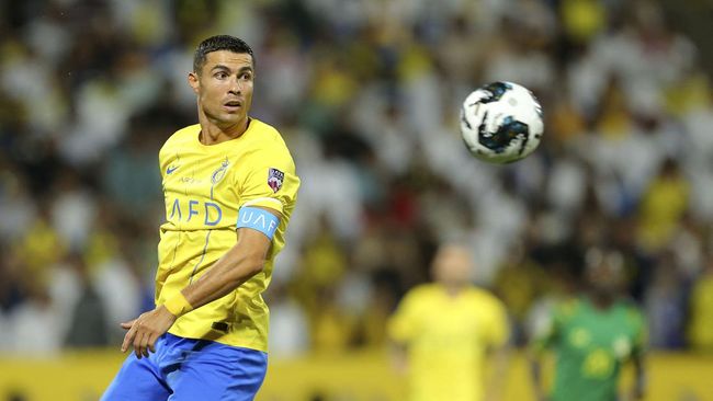 Cristiano Ronaldo begitu semringah setelah sukses mengantar Al Nassr ke final Liga Champions Arab 2023.