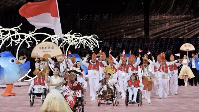 Ni Made Irianti Putri berhasil menyumbangkan medali emas ketiga untuk Indonesia di Asian Para Games 2023 di Hangzhou, Selasa (24/10).