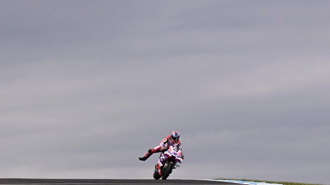 Jorge Martin memimpin balapan MotoGP Australia hingga lap ke-27, namun pembalap Pramac Racing itu hanya bisa finis kelima.