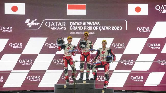 Pembalap Astra Honda, Veda Ega tetap menunjukkan hasrat tinggi untuk juara di Race 1 ATC Qatar meski sudah mengunci gelar juara Asia Talent Cup (ATC) 2023.