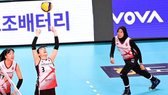 Megawati Hangestri Pertiwi masih masuk dalam jajaran pemain dengan kontribusi poin tinggi di liga voli Korea Selatan.